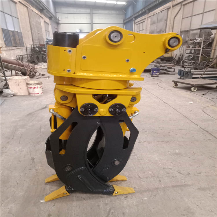 Excavator hydraulic rotary clamp